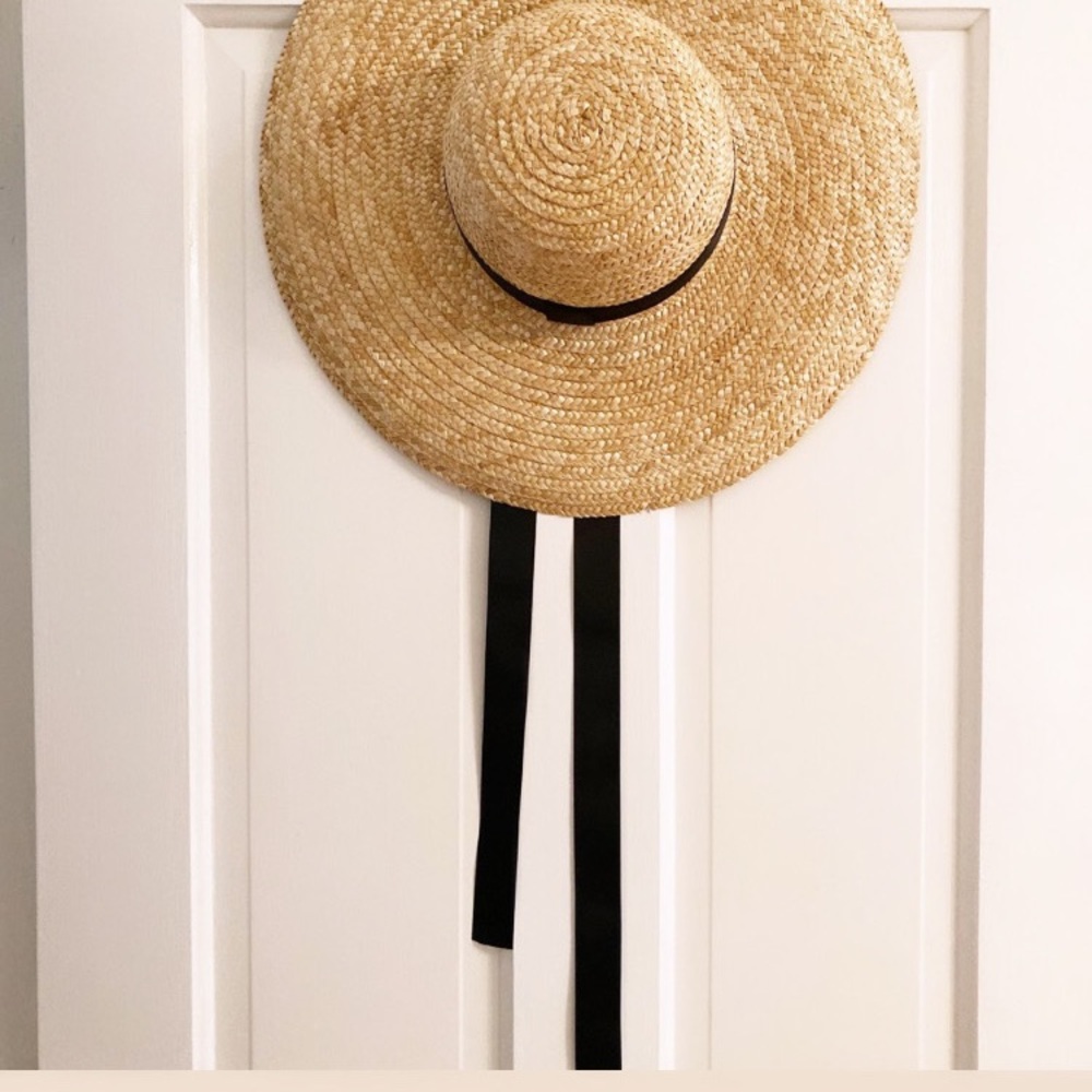 Mango straw and ribbon hat
